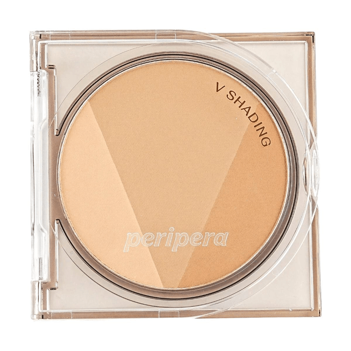 V 쉐이딩 컨투어 파우더 #01 내추럴 브라운 | 자연스러운 윤곽 표현 + 간편한 블렌딩 | 3색 컨투어 팔레트, 0.33oz.