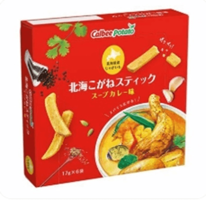 Potato Snack Hokkai Kogane Soup Curry Flavor (6-pack)  Snack
