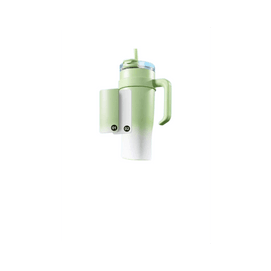 【中国直邮】 亲太太 冰霸杯大容量316制冷食品级不锈钢夏日手提车载吸管保冰杯保温杯 渐变绿 2L 一个装