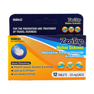 Motion Sickness Tablets 12ct 【24-Hour Relief】【Less Drowsy】【Quick Dissolving】