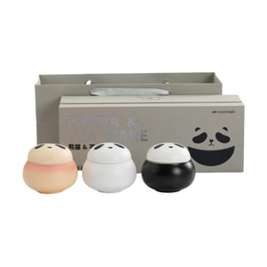 陶器製パンダのティーストレージジャーギフトボックス。可愛くて実用的なティーストレージジャー。