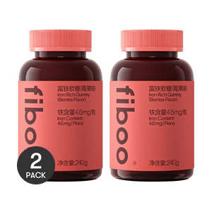 FIBOO 富鐵軟糖 4g*60 莓果味 女性補鐵元氣 孕婦補鐵 有機鐵好吸收 *2【2份超值裝】【嚼出腮紅肌】