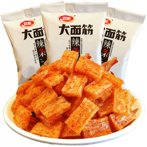 Weilong Spicy Strips Large Gluten Small Packaging Teared Net Red Snacks Bulk1000G* About 30 Packs