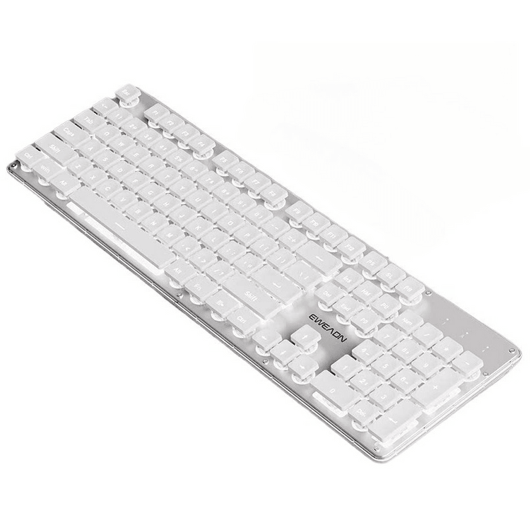 Wired Silent Keyboard Real Mechanical Tactile White White