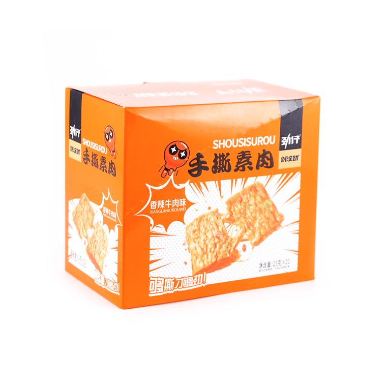 劲仔 手撕素肉 香辣牛肉味 豆干辣条 20袋入 400g 12