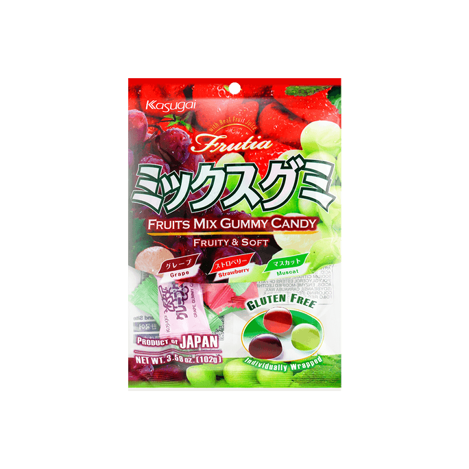 Fruits Mix   Jelly Gummy Candy- Individually Wrapped, 3.58oz