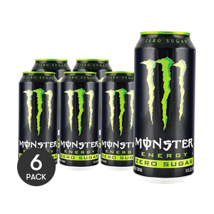 Monster Energy Drink Original, 16 fl oz *6【6 Pack】【Zero Sugar】