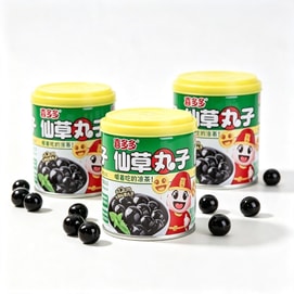 仙草丸子 饮料 凉茶 烧仙草 龟苓膏 仙草汁200g*3罐 【600g】即食饮品【零脂肪 无糖】 ...