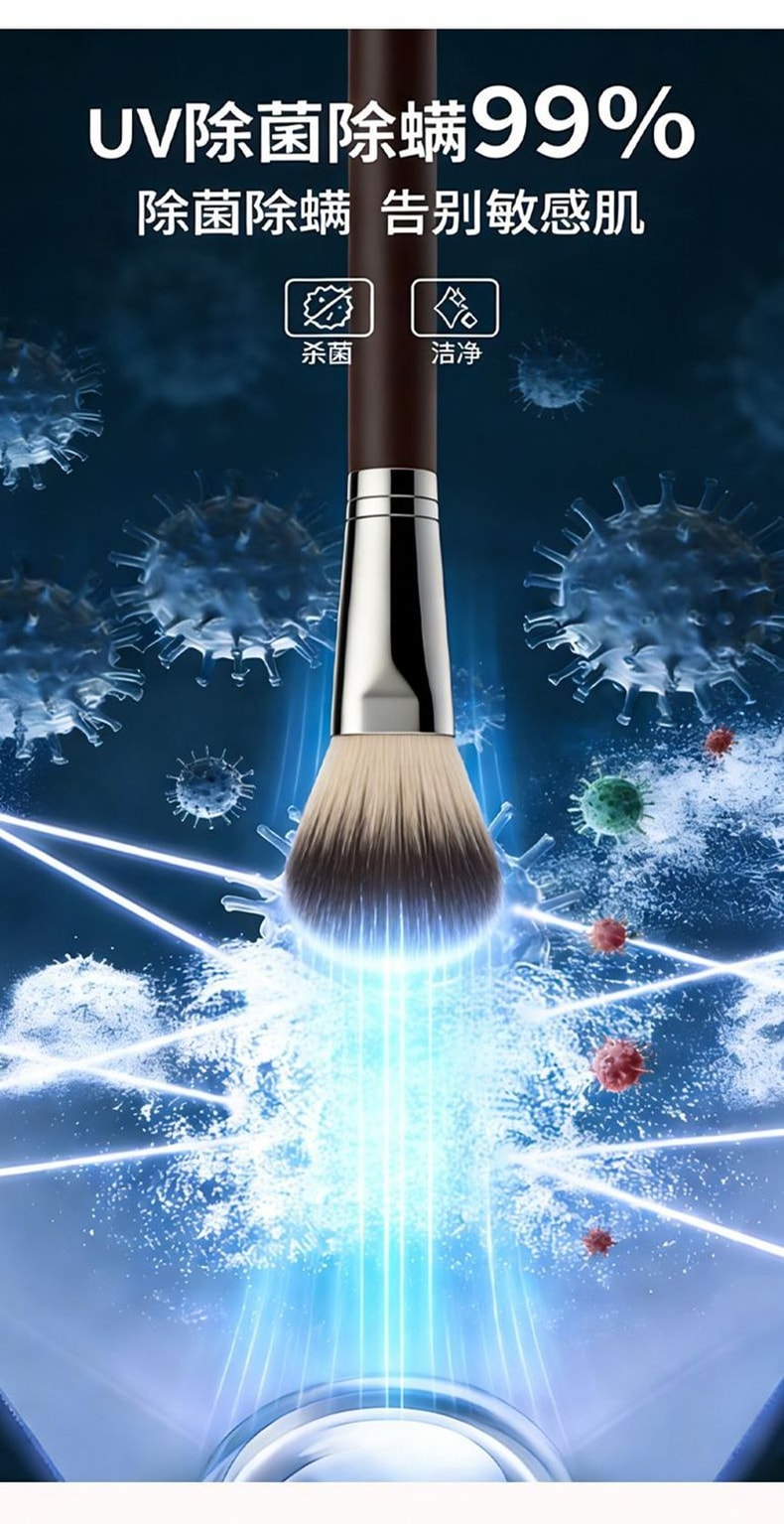 Electric Makeup Brush Cleaning and Drying Machine, Automatic Dryer for Beauty Brushes [Includes 2 Bottles of Cleaning Solution]