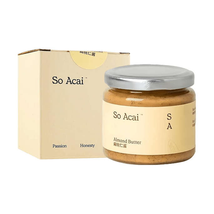 So Acai 扁桃仁醬 130g【食材表乾淨】【巴旦木果醬】【可搭配吐司、優格或烘焙用】