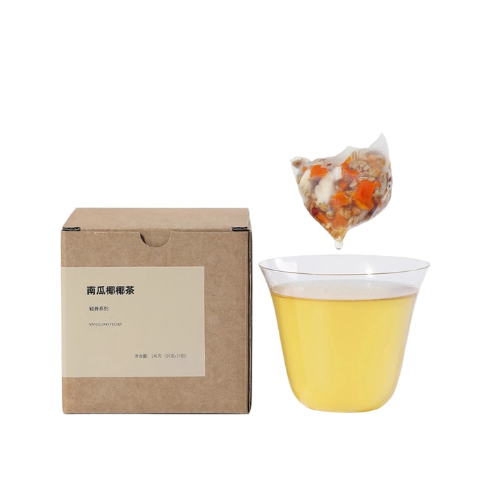 🎃Pumpkin Coconut Tea—Health Tea With Coconut Flakes, Buckwheat, Adzuki Beans, Water Chestnuts, And Pumpkin; 140g × 1 box