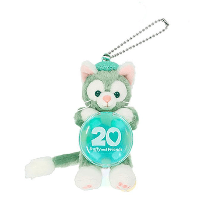 【일본 직배송】 미국 Disney 일본 도쿄 디즈니 더피 패밀리 20주년 한정판 앉은 인형 키링 제라토니 1개