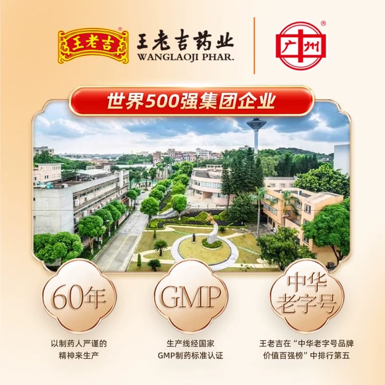 【中国直送】王老吉保鶏経口液、胃腸の不快感、下痢、湿邪除去用、10ml×10本/箱 4