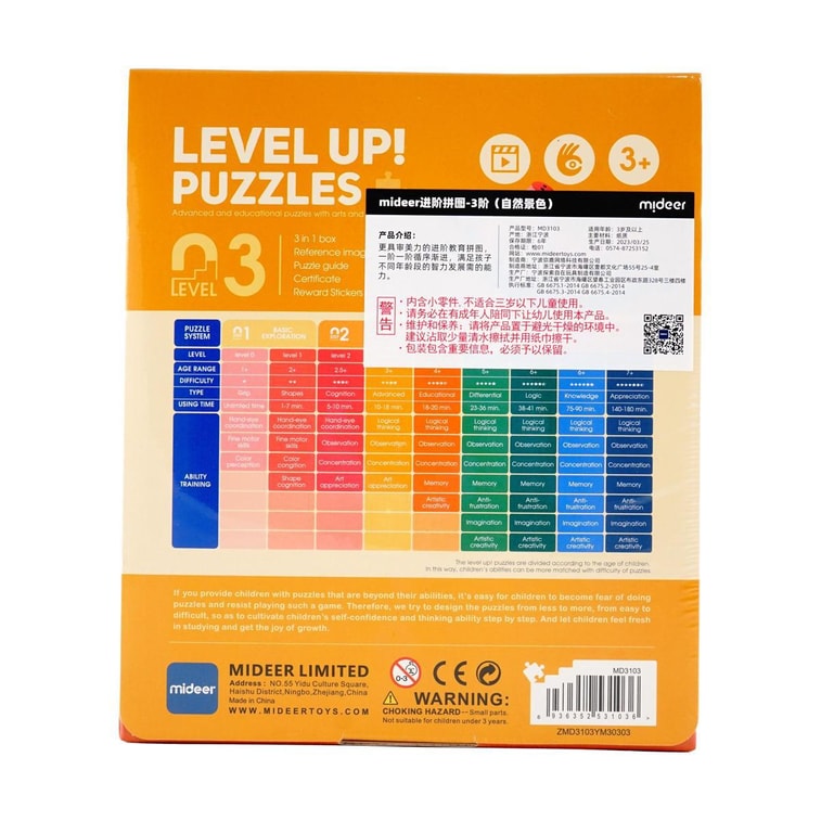 MIDEER彌鹿 兒童拼圖 大拼圖玩具 寶寶啟蒙益智玩具 3階自然景色 建議3~4歲寶寶 6