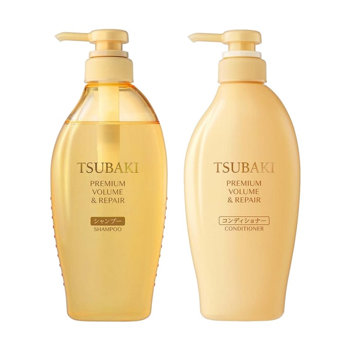 TSUBAKI Golden Camellia 0 Second Salon-Level Moisturizing Refreshing Ultimate Repair Shampoo&Conditioner 15.22 fl oz*2