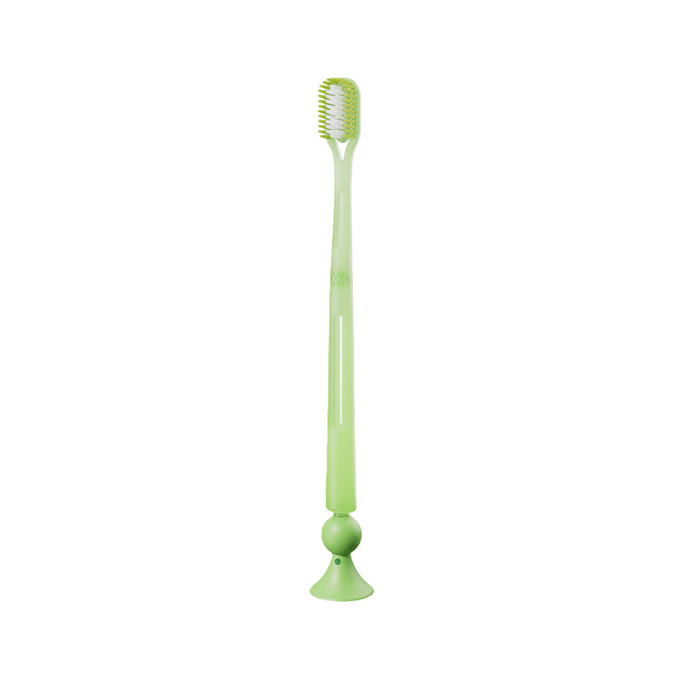  [Hollow toothbrush] Green, quick-drying without leaving moisture, extended soft-bristled brush
