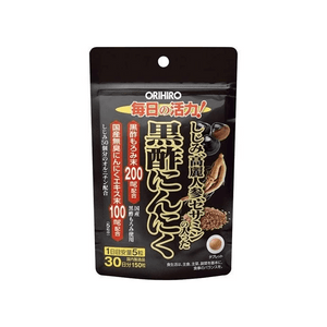 Black Vinegar Garlic with Shijimi, Korean Ginseng, and Sesamin [150 tablets]