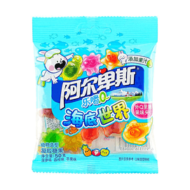 Chewy Q Underwater World Animal Shapes Fruit Jelly Gummy Candy 1.76 oz