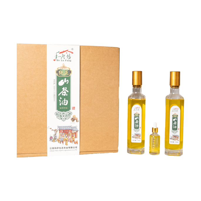 美国 和庐坊 有机山茶油 冷压初榨 1000ml 2瓶装