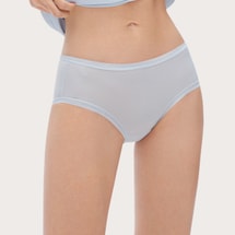 中国 ubras冰丝裸感超薄女士中腰三角裤(三条装)涟漪蓝色+浅桃粉色+柔灰紫色 M