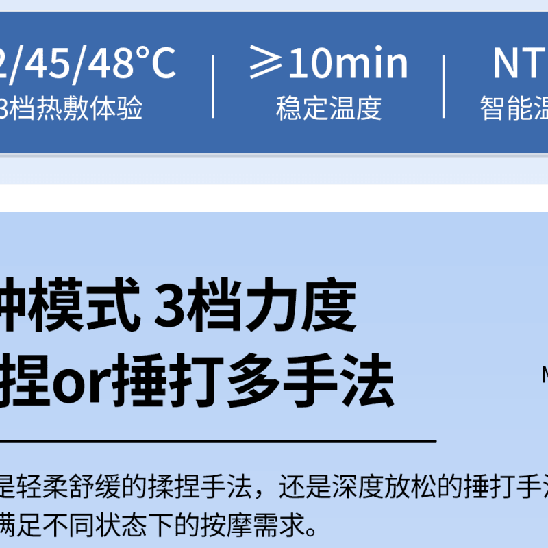 【中国直邮】 妙界 R9揉捶肩颈按摩仪艾灸碳热敷捶腰背部颈椎按摩器 陨石灰 一个装