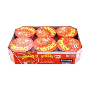 韓國OTTOGI / OTOKI不倒翁 切達辣芝士拉麵 碗裝 90g *6【6份超值裝】【韓式泡麵方便麵杯麵】