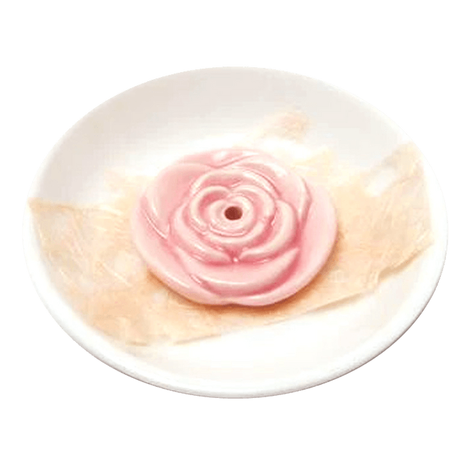Kosaido Pink Rose Incense Stand with Dish OKM-27 1 set
