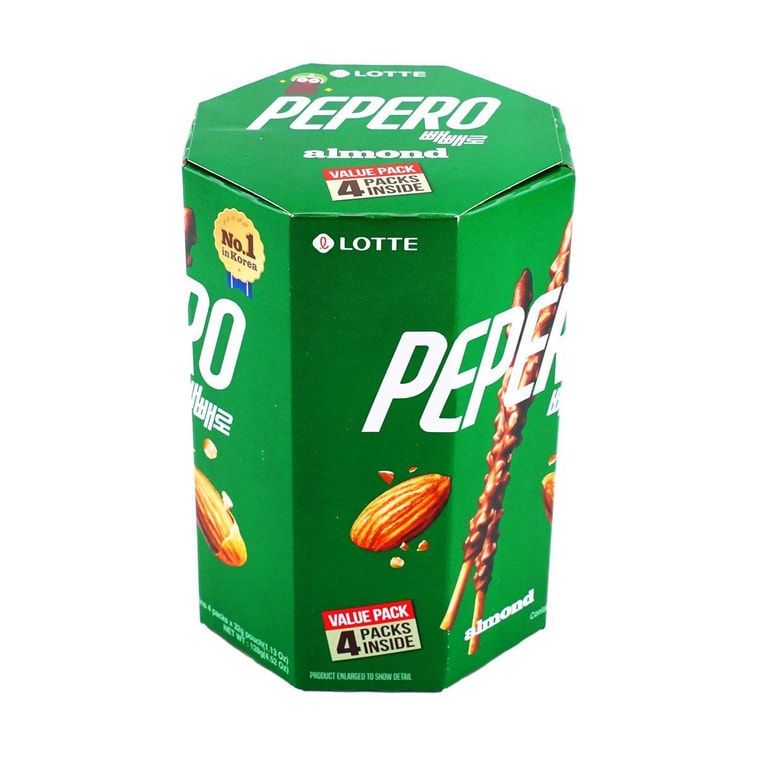 PEPERO Almond Chocolate Biscuit Stick,4packs 4.51oz【Stray Kids Pick】【Packing May Vary】 11