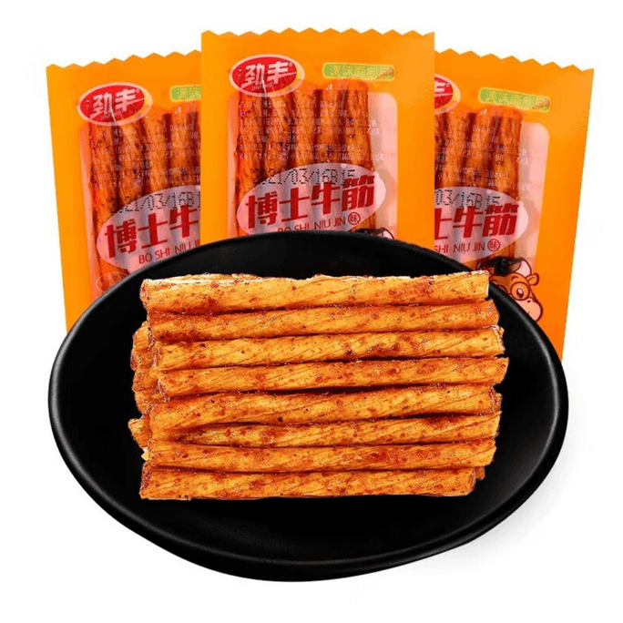 Classic Spicy Gluten Strips (Tendon-Style Chewiness) 20 Bags × 20g | Total 400g (14 oz)