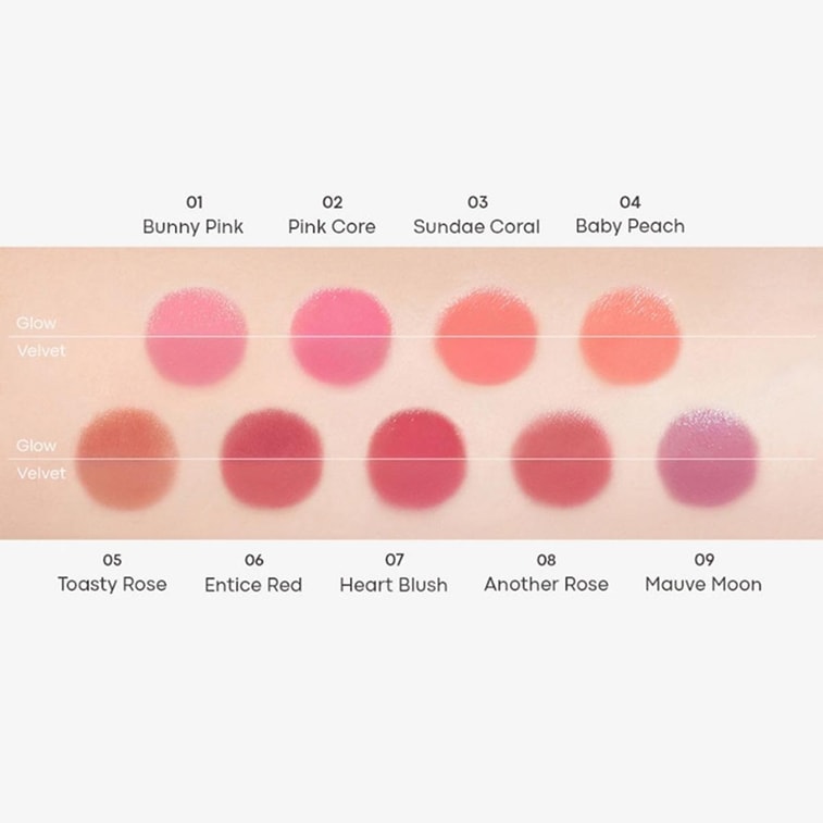 Cheek Tone Lip And Cheek Duo Balm, Half-Velvet Matte + Half-Gloss, with Silicone Brush, 0.16 oz. #01 Bunny Pink  5