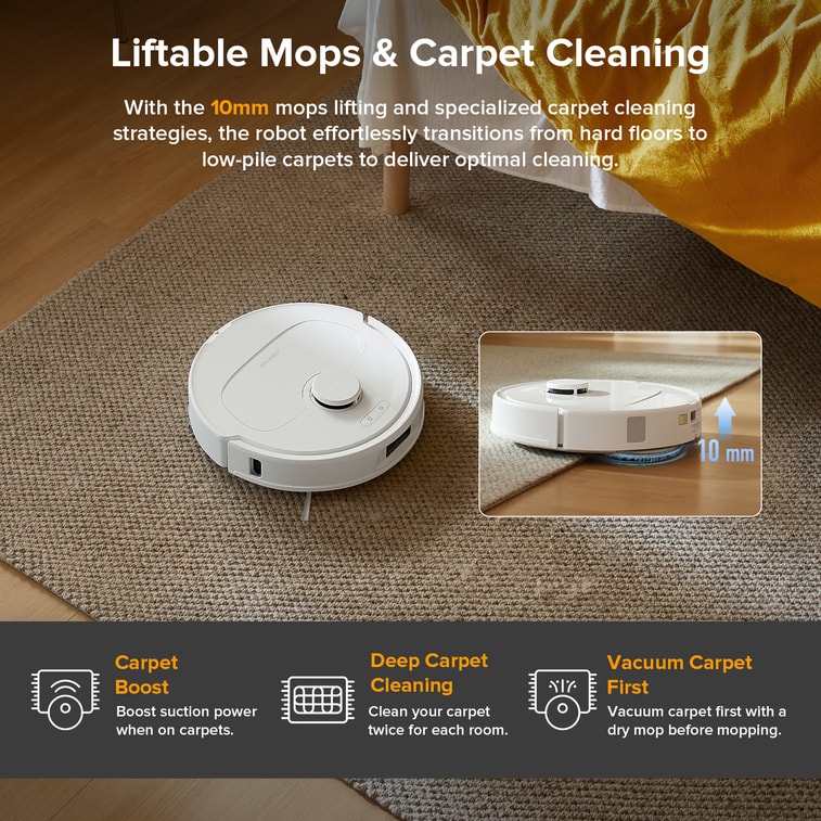 CQV 35A Robot Vacuum and Mop 8000Pa Powerful Suction Self Emptying & Refilling  8