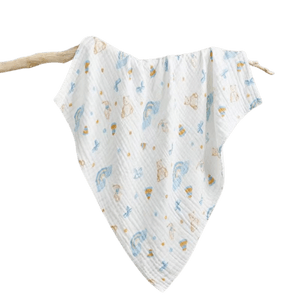 Baby bath towel made of pure cotton gauze super soft and absorbent baby towel for children 95 * 95cm Little Bear Dudu