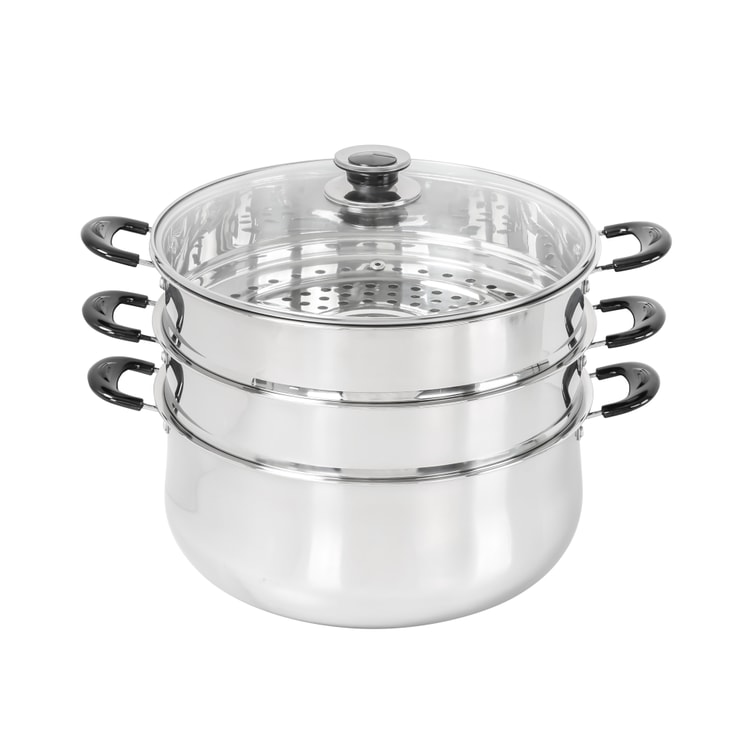 Concord 3 Tier Premium Stainless Steel Steamer Set (32 cm)