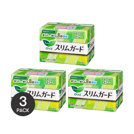 Slim Guard Heavy Flow Unscented Feminine Period Pads with Wings, Size2 / 205mm, 28ct *3【Value Pack】