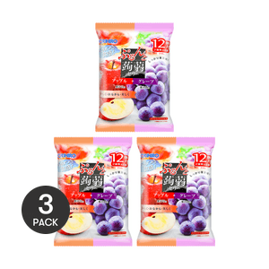 こんにゃくゼリー りんご＆ぶどう味 240g×3個【3パック入り】【低カロリー】