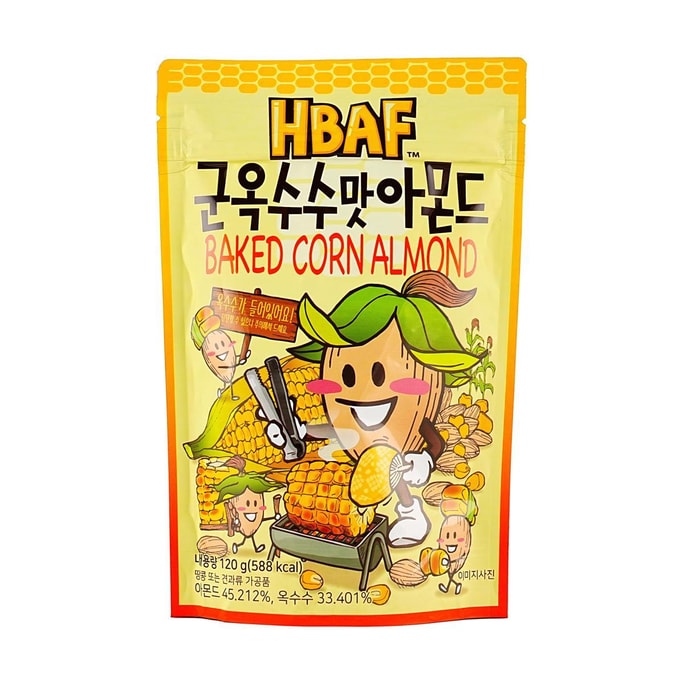 Baked Corn Almond 4.23 oz【Korean Popular Nut Snacks】