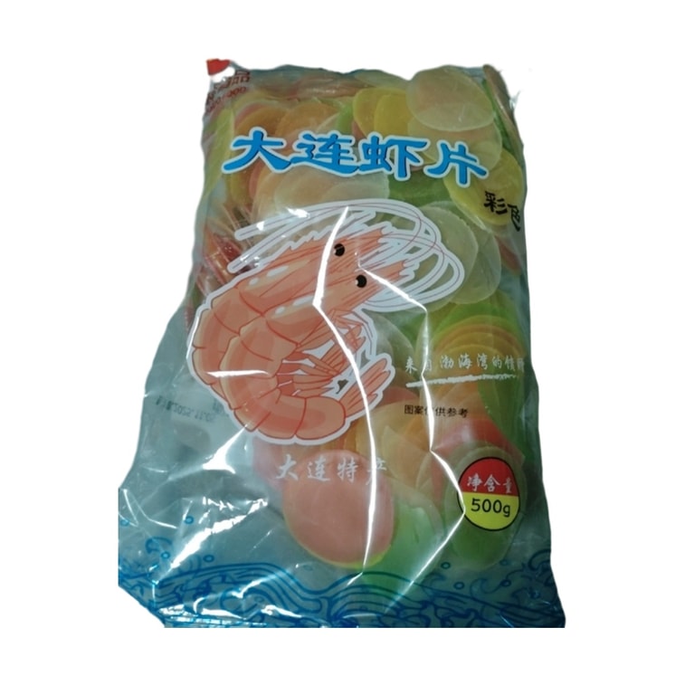 【中国直邮】 美丽海鲜小铺 大连虾片500g*1袋 5