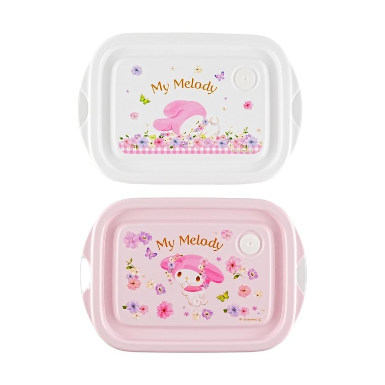 My Melody Pastel Pattern Food Container, 16.9 fl oz 2-Pack Airtight Storage Box 3