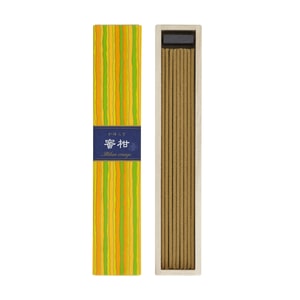 日本香堂 吉祥如意系列 线香细长型 附香插 蜜柑 40支