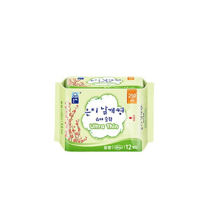 恩芝 超薄日用衛生棉 綿柔透氣姨媽巾 250mm 12片/包