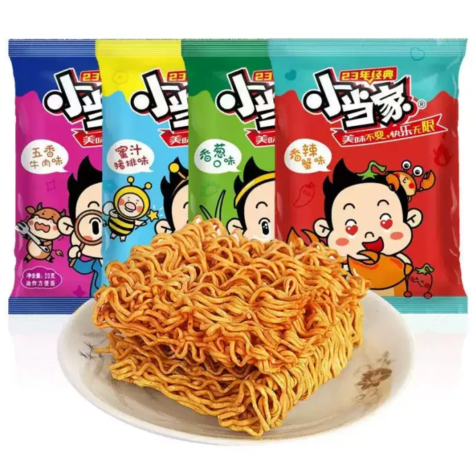  泰国 小当家 统一干脆面蜜汁猪排味牛肉味香辣蟹味香葱味混合装20g*4袋