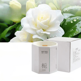 Lucky-Umi 香薰蜡烛 简约高级 仿佛置身栀子花海 卧室持久留香蜡烛 #纯白栀子 130g