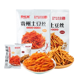 Sweet and Spicy + Barbecue Flavor Potato Strips 400g Set - Chinese Speciality - Snack for Leisure - Snack to Soothe Thirst