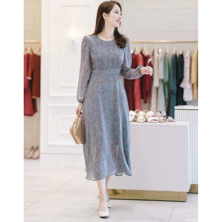 white christmas dresses 3D Flower Chiffon Dress M (US 4)