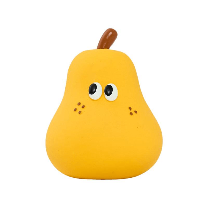 【中国直邮】 ZEZE 狗狗啃咬玩具磨牙耐咬发声解闷咬胶玩具小型犬鸭梨乳胶发声玩具 8*8*9cm