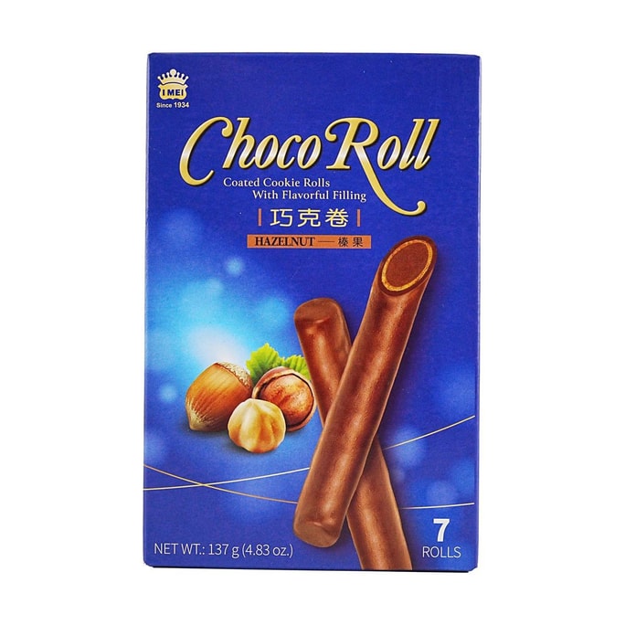台湾IMEI义美 巧克力卷 夹心蛋卷 榛果味 137g