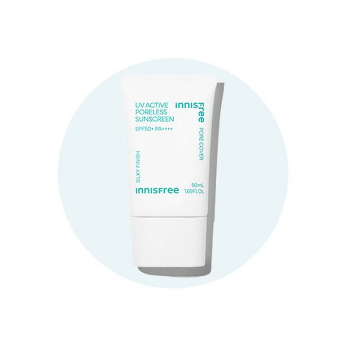 [한국 직배송] 이니스프리 모공 축소 선크림 SPF50+ PA++++ 50ml (지성 피부용 방수, 유분 조절, 멀티 효과 커버 선크림)
