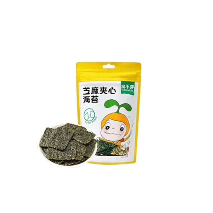  窩小芽 芝麻海苔夾心脆片 點心即食拌飯碎紫菜 嬰幼兒童寶寶點心 18g/袋