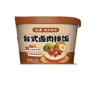 Chengzhang Instant Rice Bowl, Taiwan Braised Pork Flavor, 130g, 1 Bowl