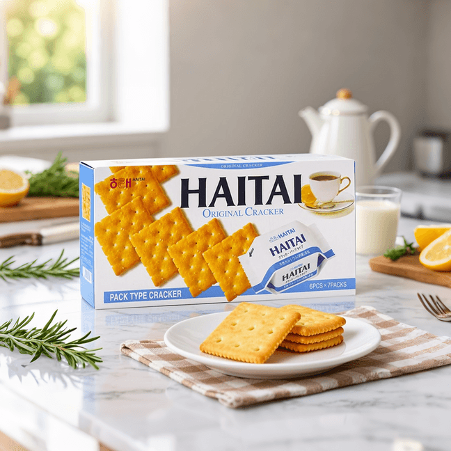 韩国HAITAI海太 香酥饼干 原味 7包入 172g【添加天然钙制】